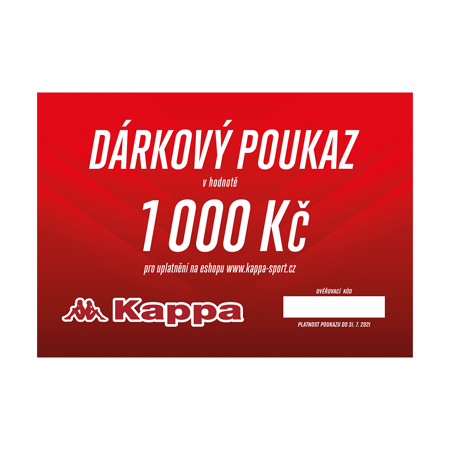 Dárkový poukaz KAPPA v hodnotě 1000 Kč