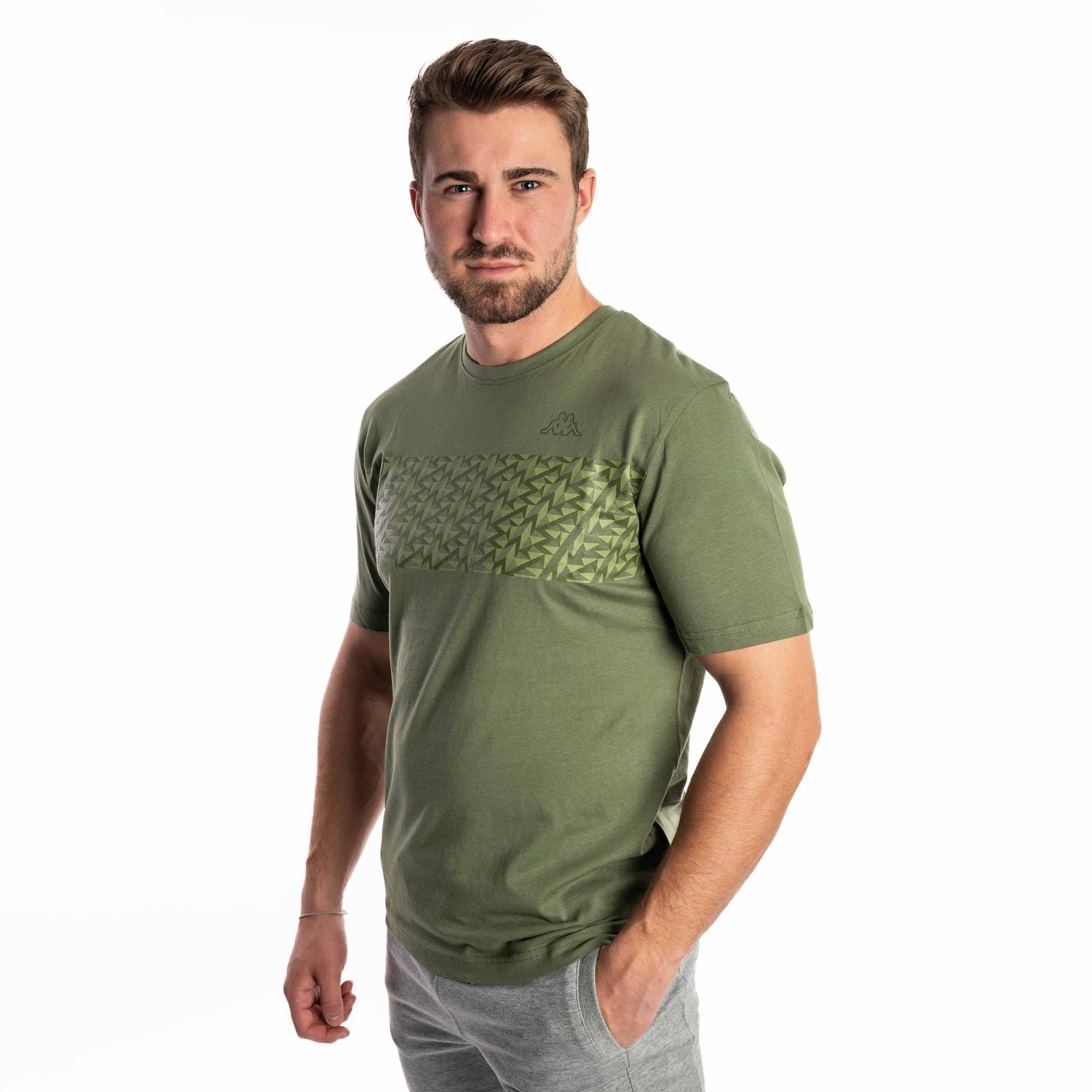 LOGO FIXE tričko  olivově zelená