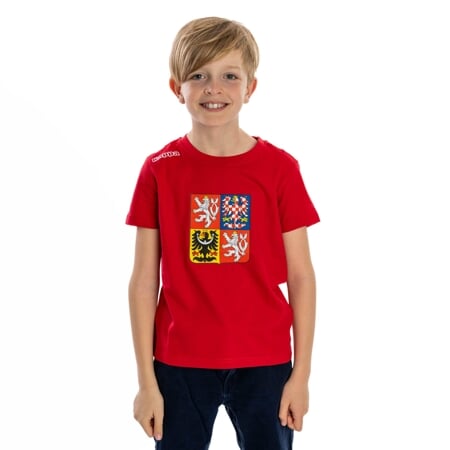 LOGO KAFERS STÁTNÍ ZNAK triko JR červená