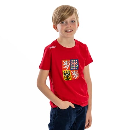 LOGO KAFERS STÁTNÍ ZNAK triko JR červená