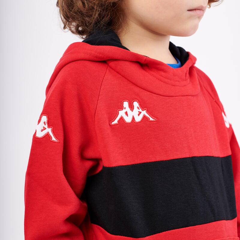 KAPPA4SOCCER DACCIO mikina jr červená/černá