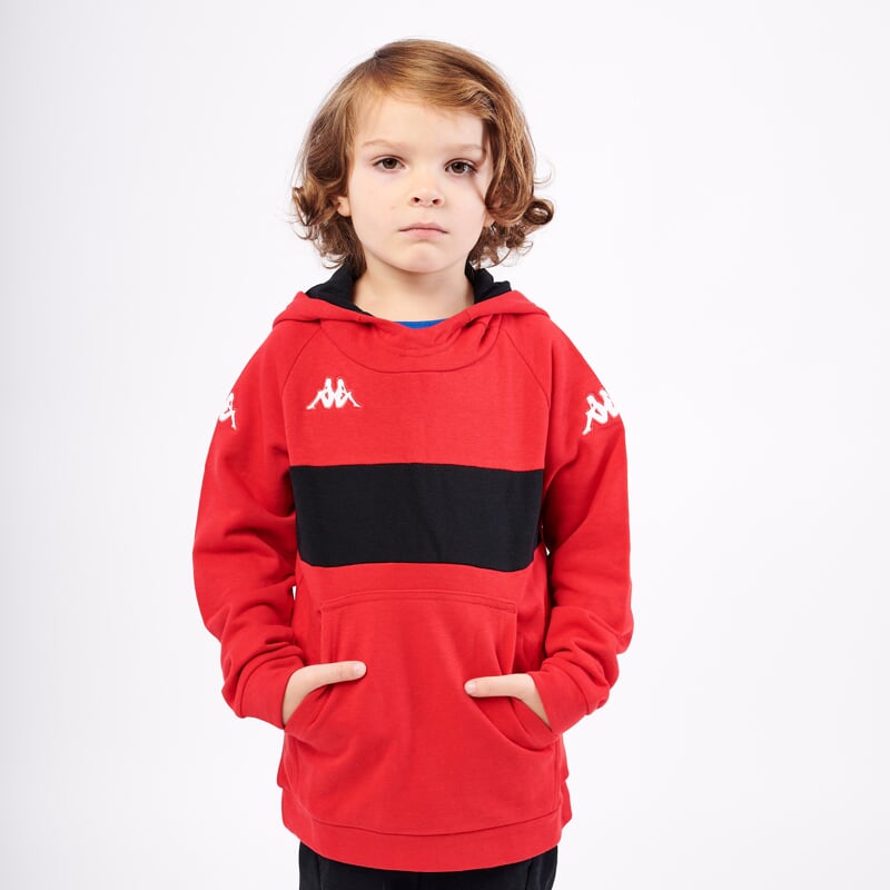KAPPA4SOCCER DACCIO mikina jr červená/černá