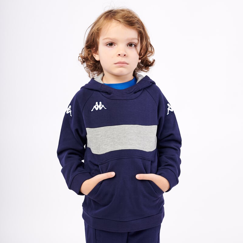 KAPPA4SOCCER DACCIO mikina jr tmavě modrá/šedá