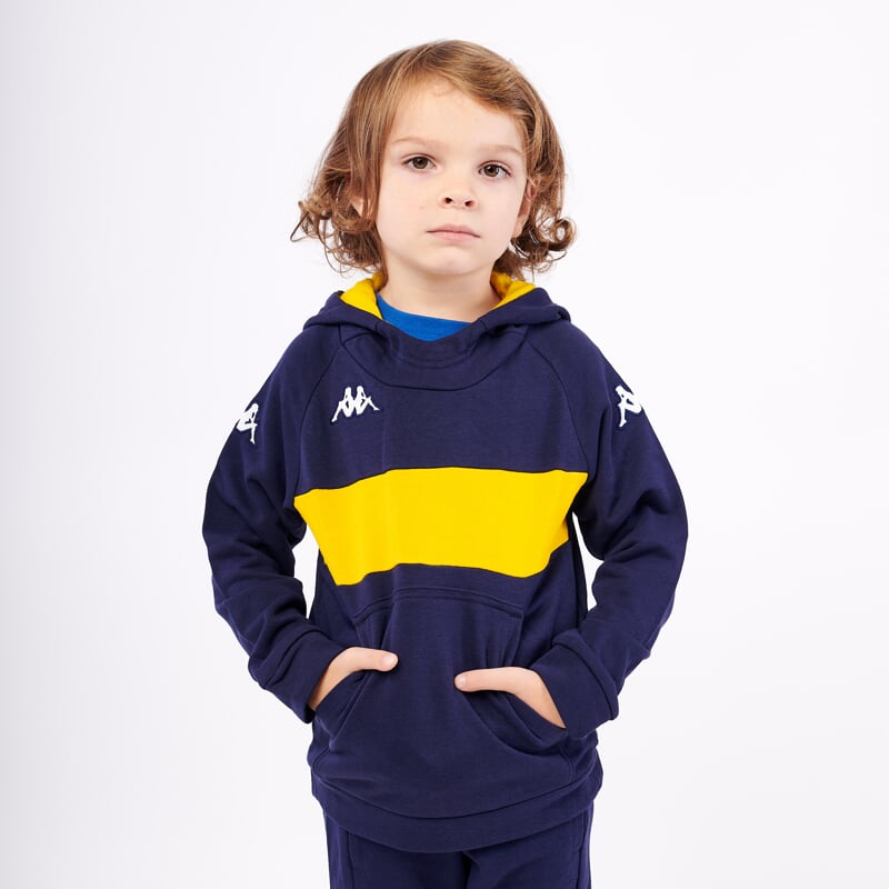 KAPPA4SOCCER DACCIO mikina jr tmavě modrá/žlutá