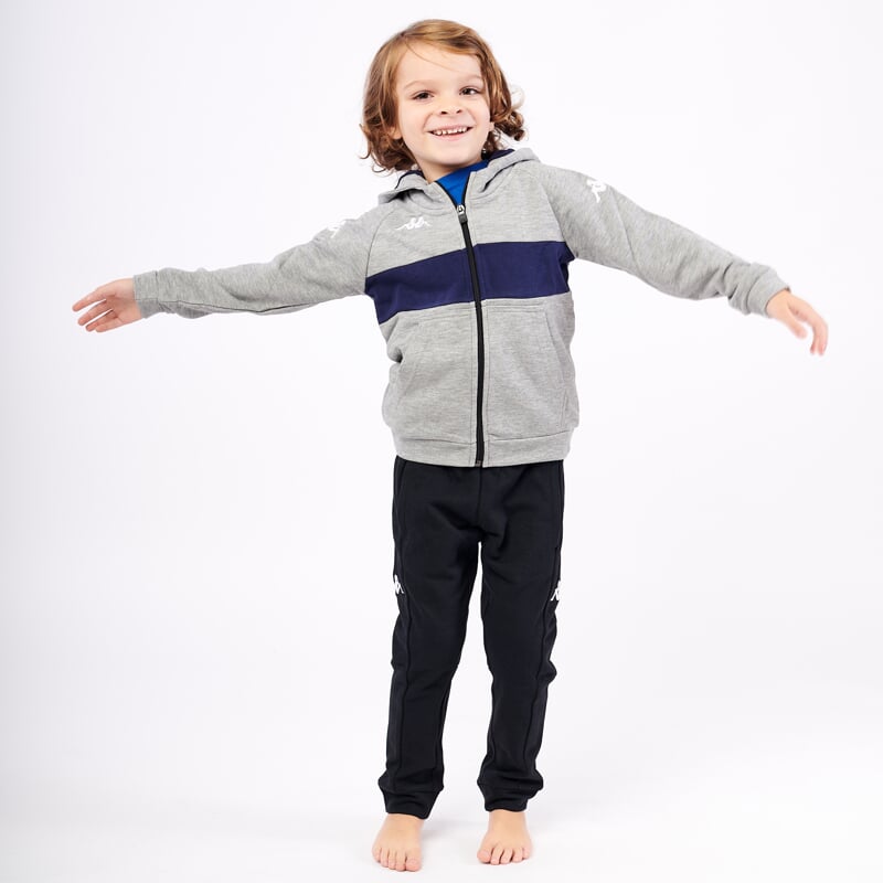 KAPPA4SOCCER DACCIOZI mikina JR šedá/tmavě modrá