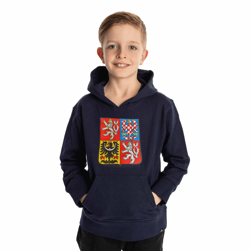 LOGO NATHAN STÁTNÍ ZNAK NÁŠIVKA mikina JR tmavě modrá