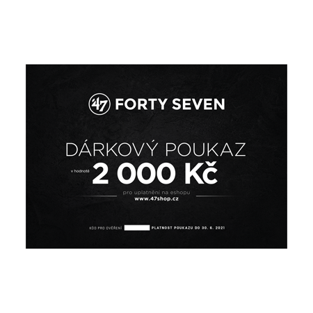 Dárkový poukaz  '47 v hodnotě 2000 Kč