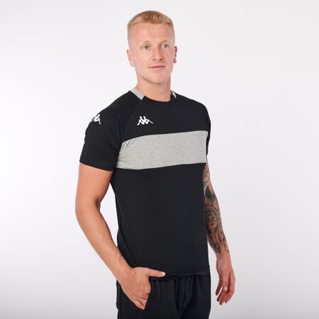 KAPPA4SOCCER DIAGO triko černá/šedá